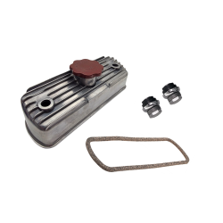 KIT TAPA DE VALVULAS DE ALUMINIO TIPO MINIFIN FP26 con PERNOS Y EMPAQUE CORCHO. SKU CAM6822K